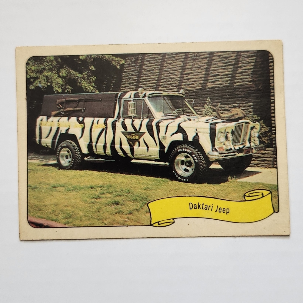 🦓 Vintage 1970 Fleer GEORGE BARRIS Kustom City Sticker - DAKTARI JEEP 🦁 - Picture 2 of 10